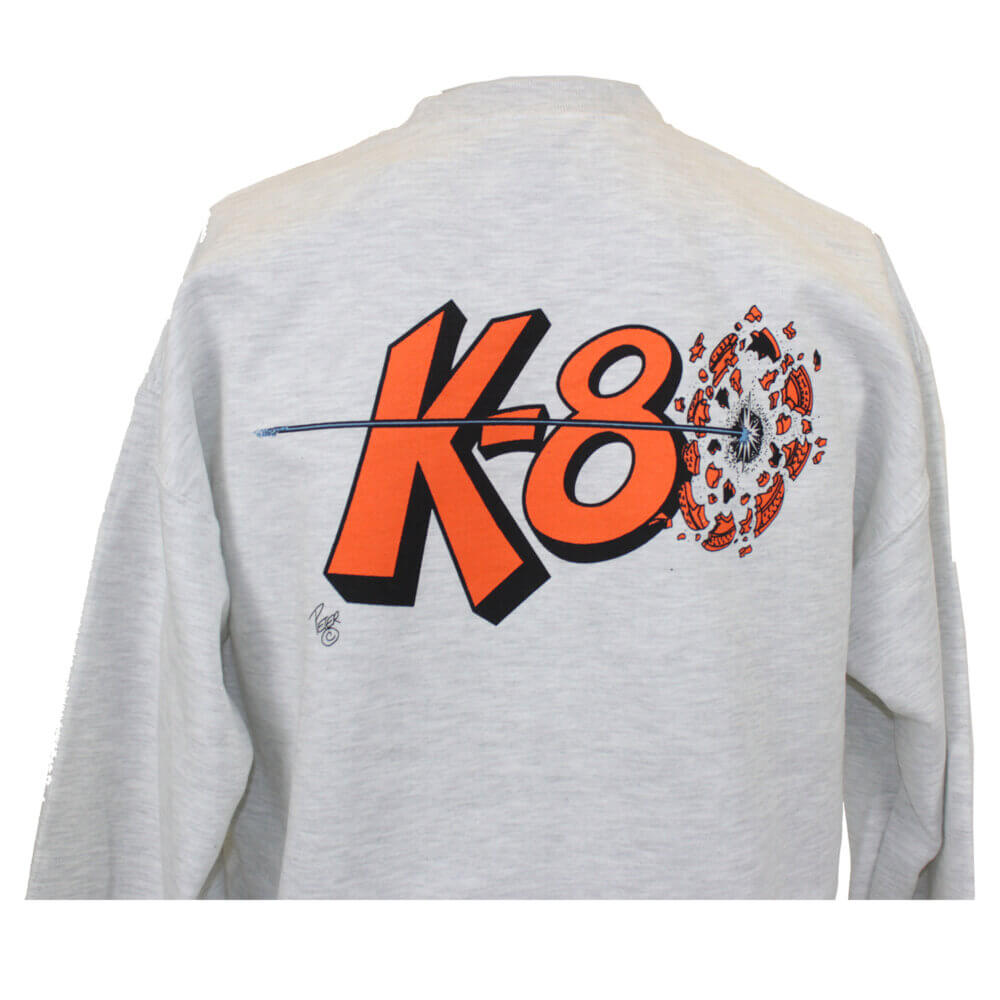Sweatshirt, Crew Neck, Broken Target, Gray